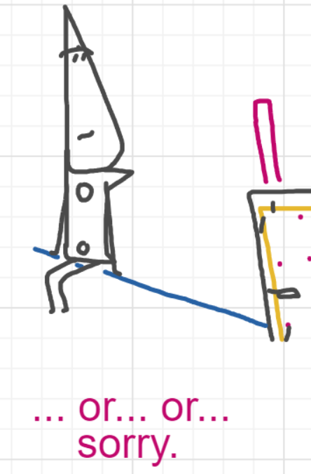 A panel from What's The Point, episode five of the Board Boards object show by Furretwalk/WalkingFurret.